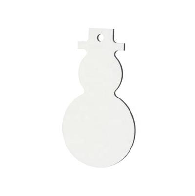 China 2021 DIY Snowman Shape MDF Christmas Ornaments Blank MDF Sublimation for sale