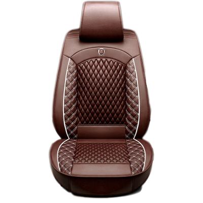 China 2021 new design high quality fashion stylish universal leather car seat cover include 9pcs for sale