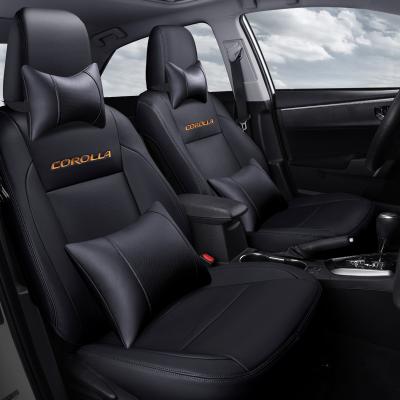 China Set Position Car Auto Luxury Genuine Leather Seat Cover Customized Design For Corolla for sale