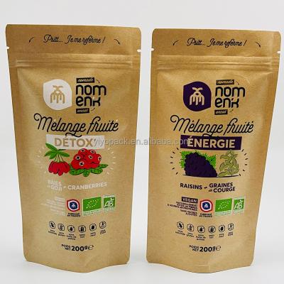 China Recyclable Custom Printing PLA Biodegradable Compostable Ziplock Bags Stand Up Pouch for sale