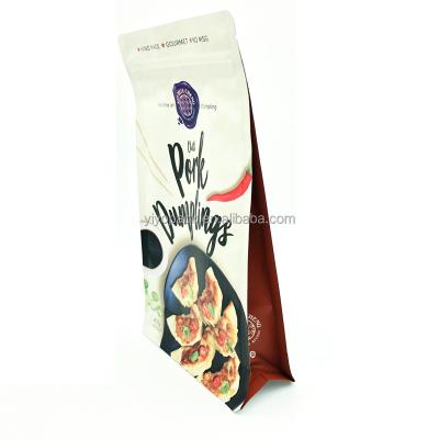 China New Sale Recyclable Well Type Zipper Flat Bottom Holographic Food Film Bag With Logo for sale