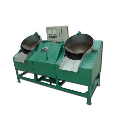 China Double Pot Tea Roasting Machine with 50cm Wok Diameter and 0.75kw Power for sale