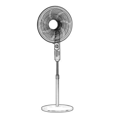 China hot sale 1 hour timer pedestal timer fans with 4 speeds for sale