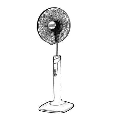 China Silent Fan Home Appliance 16 Inch Electric Stand Fan In Unique Design for sale