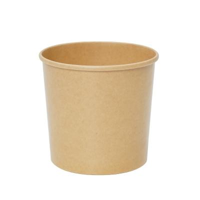 China Disposable kraft paper soup bowl dessert ice cream cake soup disposable container suitable for restaurant potluck food package. for sale