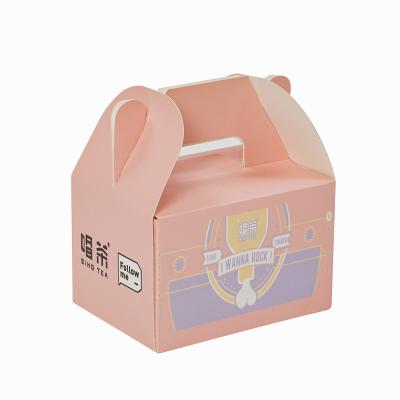 China Wholesale Disposable Greaseproof Custom Printed Small Cardboard Cake Boxes In Bulk for sale