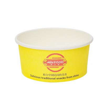 China Disposable Eco-friendly Disposable Ice Cream Paper Bowl Salad Soup Frozen Paper Bowl for sale