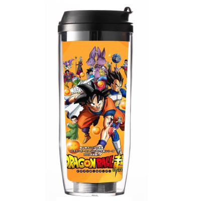 China Dragon Ball Straw Cup Disposable Cute Dragon Large Water Cups Disposable Water Cup for sale