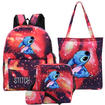 China Small Waterproof Pen Bag Shoulder Bag Handbag School Backpack Five-Piece Backpack Student Cartoon Dot Purse for sale