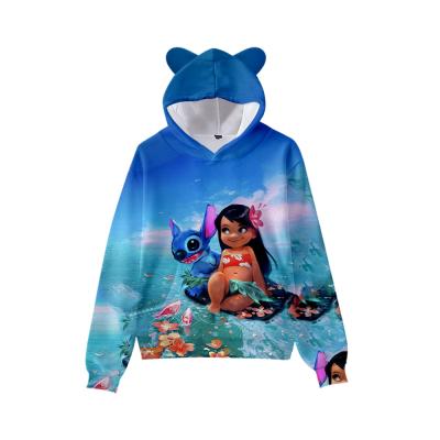 China Lovely anti-shrink stitch girls coats stitch 3D cartoon coat stitch fancy girls coats for sale