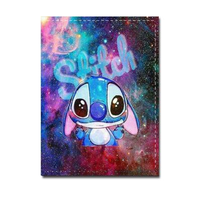 China New Fashion Stitch Cartoon PU Passport Case Student ID Holder Short Passport Holder for sale