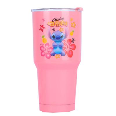 China 500ml-1000ml PORTABLE Stainless Steel Cartoon Dot Vacuum Cup Cute Gift Mug Outdoor Sports Mug for sale