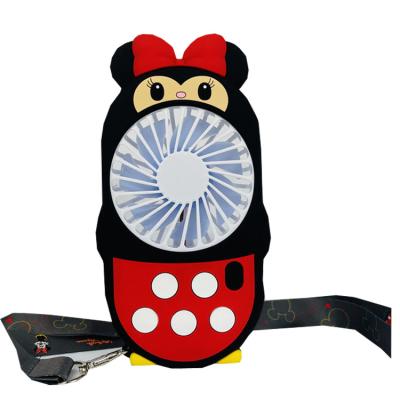 China Cartoon Minnie Holding Mini Small Fan USB Student Minnie Wind Desktop Fan Led Portable Charging Power for sale