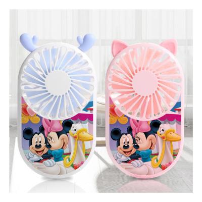 China Pocket Mini Mickey Mouse Cartoon Fan Portable Handheld Fan Usb 5v Charging Charging for sale