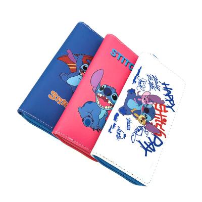 China Cute Waterproof Cartoon Stitch Girls Grab Wallets Fashionable Cute Stitch Girl Wallet Pocket Wallets for sale