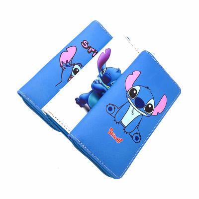 China Smallest Cartoon Waterproof Cute Stitch Wallet PU Kids Wallet Chain Buckwheat Wallets for sale