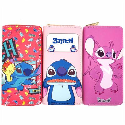 China Cute Girl Dot Cartoon PU Leather Wallet Long Zipper Dot Cute Wallet Waterproof Wallet for sale