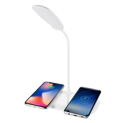 China Mobile Phone New Brand BO Portable 2 in 1 Universal Mobile Phone 5v Desk Lamp Wireless Charger with Lamp for sale