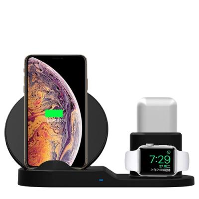 China Hot Sale Mobile Phone 3 in 1 Wireless Charging Stand for Apple Watch, Fast Wireless Charger Dock for iPhone 11 Charging Station for sale