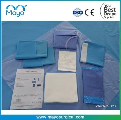China MAYO Surgical Obstetrics Pack Birth-PE van Procedure Vastgestelde SMS pp Te koop