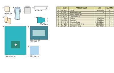 China ISO 13485 Single Knee O Drape With Fluid Collection For OR Room for sale