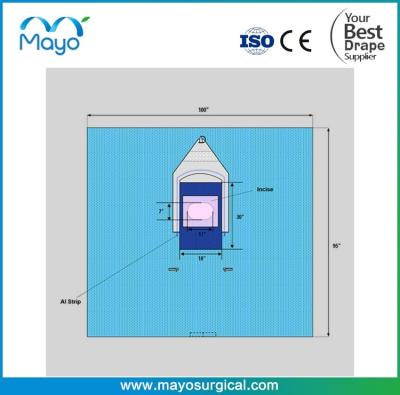 China Surgical Neuro Drape with Fluid Collection Pouch, 100