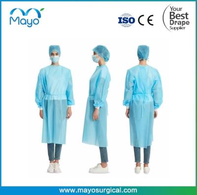 Китай Single Use Medical Protective Gown ISOLATION GOWN PP 30GR продается