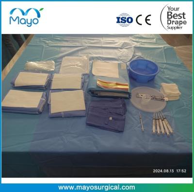 China Vascular Center Use Surgical Angio Kits With Femoral Drape With 2 Windows for sale