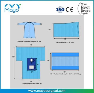 China Drape Supplier Surgical Cystoscopy Pack With Gown for sale