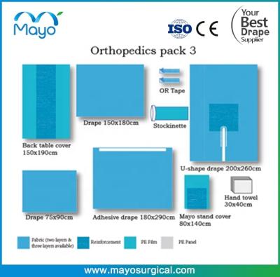 China Ce keurde Orthopedische Pak Steriele Chirurgische Ortho goed drapeert Uitrusting Te koop