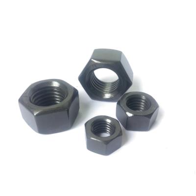 China Black Heavy Industry Grade 8.8 Hex Nuts M3 M4 M6 M8 M10-M48 High Strength Nut for sale