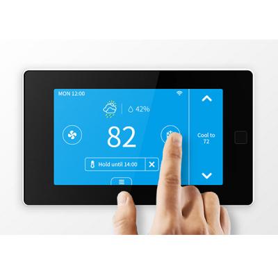 China Modern Programmable Smart Home Alexa Thermostat Wifi Alexa Google Home HVAC Touch Screen Thermostat for sale