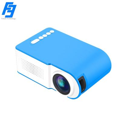 China 2021 New YG210 Mini LED Projector 320x240 400-600LM Home Theater Support HD/AV/SD/USB Blue Color for sale