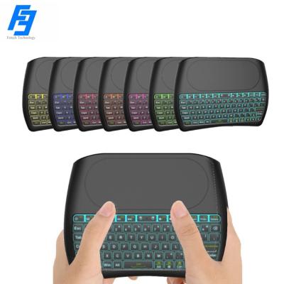 China USB D8 2.4Ghz Mini Keyboard English Russian Mouse Rechargeable Wireless Touchpad Controller For Android TV Box PC i8 Plus for sale