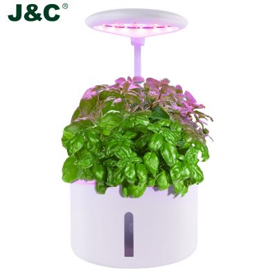 China Modern Smart Indoor Garden Hydroponics System Small Self Growing Watering Box Flower Pot With Water Pump for sale