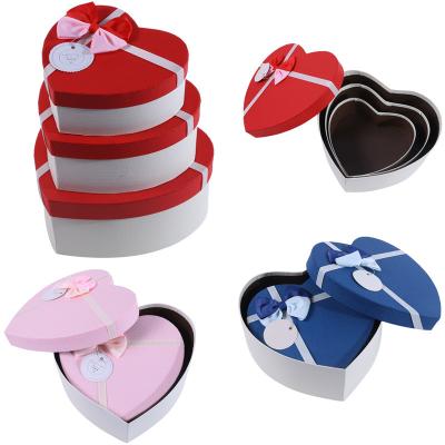 China Exquisite Recyclable Bowknot Heart Shaped Gift Box Crate Gift Present Paper Boxes For Wedding Valentine's Day Gift PackingCandy Boxes for sale