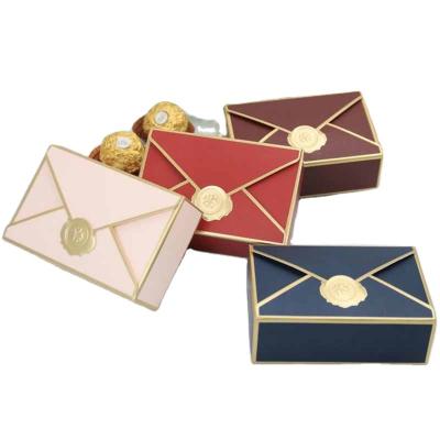 China Recyclable Luxury Gift Packaging Box For Wedding Favors Custom Logo Candy Chocolate Boxes Gift Wedding Box for sale