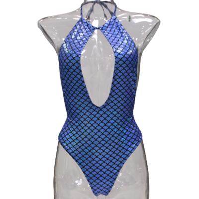 China New Fashion Strap Neck Strap Swimwear Women's Breathable Scales Print 1 Piece Swimwear for sale