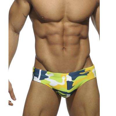 China Custom Style Men's Low Waisted Breathable Camouflage Print One Piece Swimsuit American Plus Size Swimwear Mens Briefs for sale