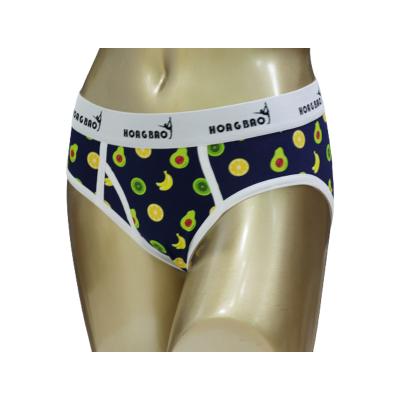 China Custom Logo Sexy Women's Breathable Breathable Panties Hot Fruit Printing Thong for sale