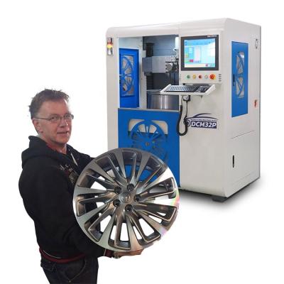 China PC Type Alloy Wheel Repair Machine DCM32P Wheel Polish Machine Car Alloy Wheel Rim Surface Repair CNC Lathe for sale