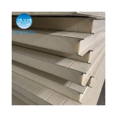 China 1120MM/1000MM/950MM Polyurethane Roof Panel Shrink PU Sandwich Panel Making Line PU Waterproof Sandwich Panel For Sale for sale