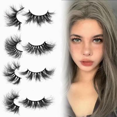 China Natural Long Full Strip Lashes Factory Pack Wholesale 25mm Tapered Logo 22mm 3d Mink Eyelashes With Custom Eyelash for sale