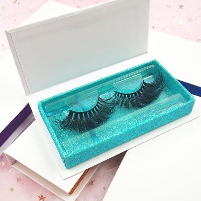 China Aimou 25mm long natural mink eyelash with real lashes3d custom box packing high quality eyelash wholesale seller for sale