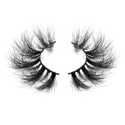 China Natural Long Continuing To Mink Eyelash Eyelash Strips Best Quality Hot Sale Mink Eyelashes 25MM for sale