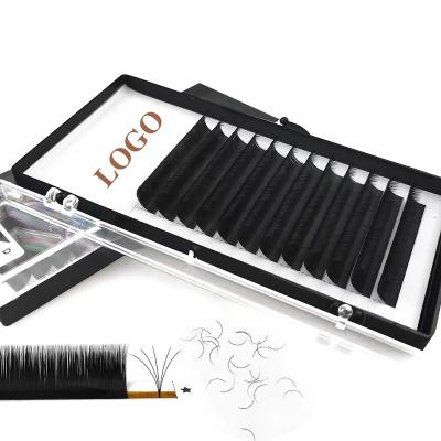 China Mink Individual Lashes Supplies Faux Mink Private Label Lashes PBT Silk Eyelash Extension Super Soft Volume Super Soft Korean Classic Cashmere Trays Lash for sale