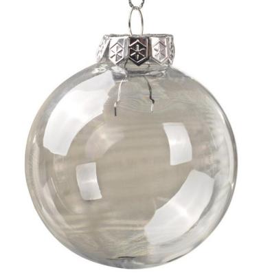 China Hot Sale Plastic Bauble 10cm Christmas Home Festival Decoration Clear For Hanging for sale