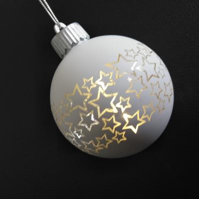 China With Switchable LED Party Supplies New Products Decorations Christmas Decoration Glass Ball Of Lights Inside for sale