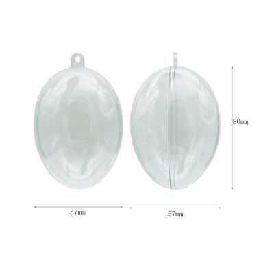 China Plastic Hanging Clear Plastic Easter Egg Ball For Christmas Decoration for sale