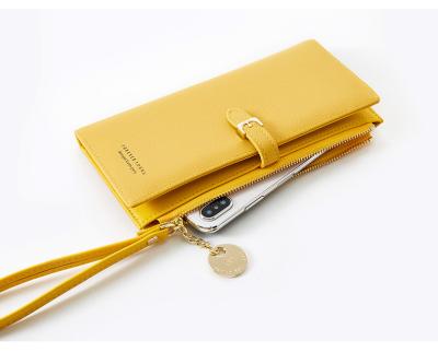 China Customized Card Holder PU Leather Logo Wallet For Women Portable Clutch Purse Multifunctional Large Capacity Clutch Purse For Women for sale